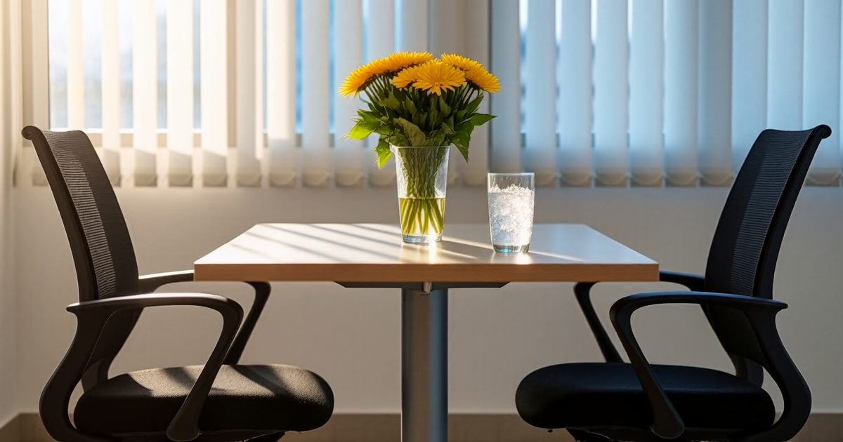 面試現場,冷漠的主考官觀察應徵者的反應